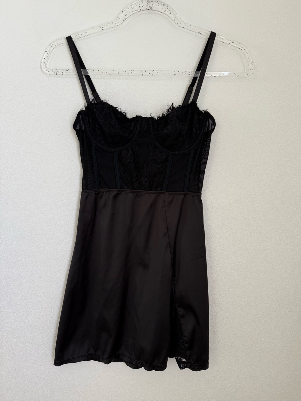 Princess Polly Women's Dabney Mini Dress Sleep dress Black Size S/M